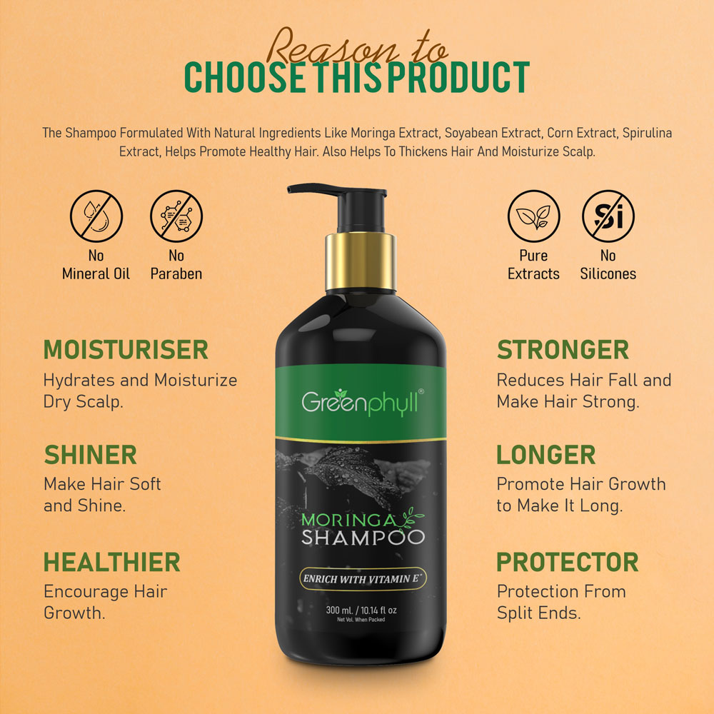 Revitalizing Hair Care Moringa Shampoo - Greenphyll